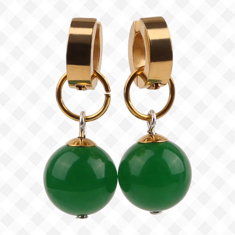 Golden Potara oorbel Dragon Ball - groene parel