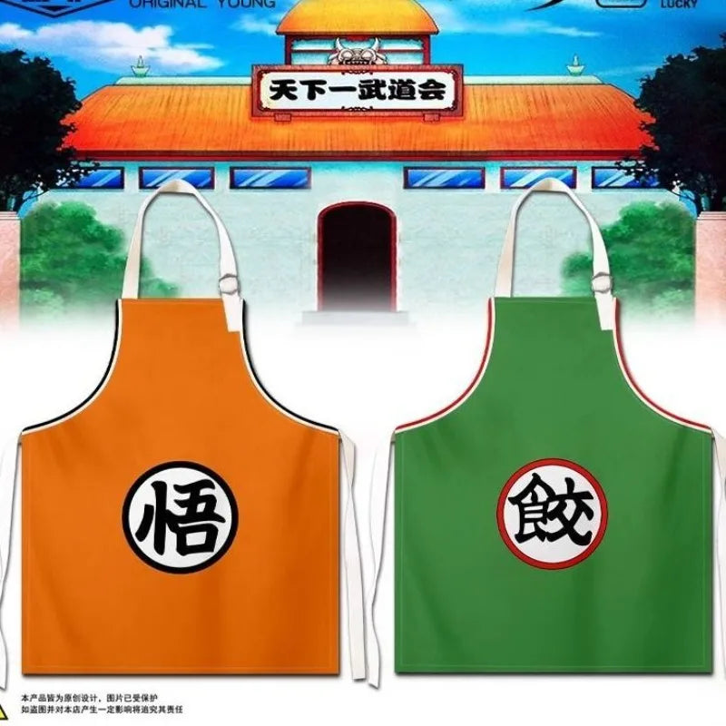 Dragon Ball Mitternacht blaue Schürze - rot Yamcha kanji