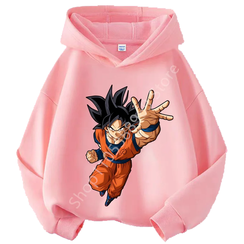 Pink Hoodie für Kind Dragon Ball - Goku mit verlängertem Arm