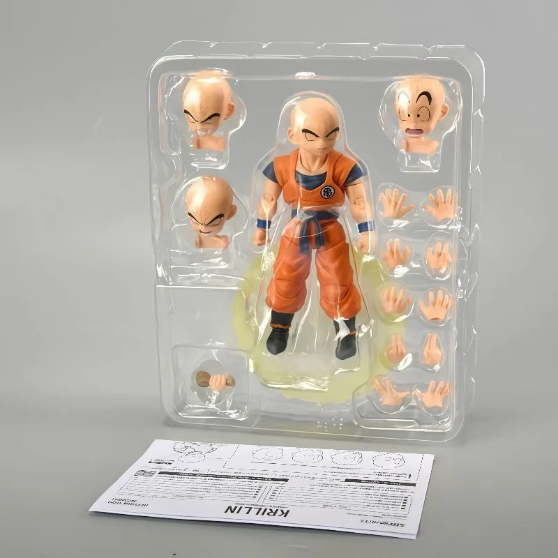 Figurine articulée Dragon Ball - Krilin et disque Kienzan
