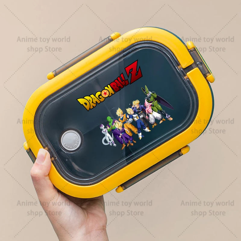 Gelbe Dragon Ball Snack-Box - Z Logo und Helden kombiniert