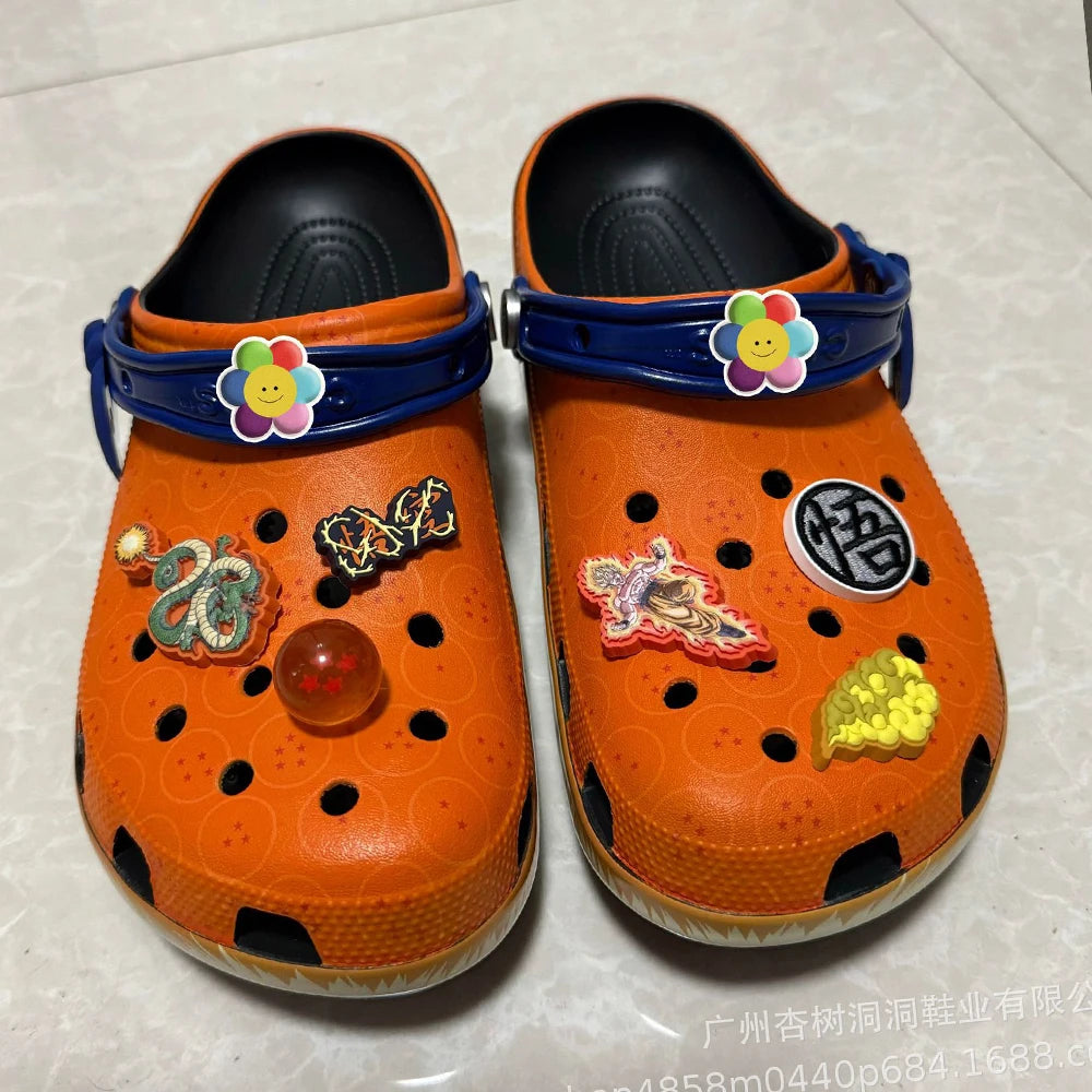 Dragon Ball blauw flens Sabots - Z logo op de hakken