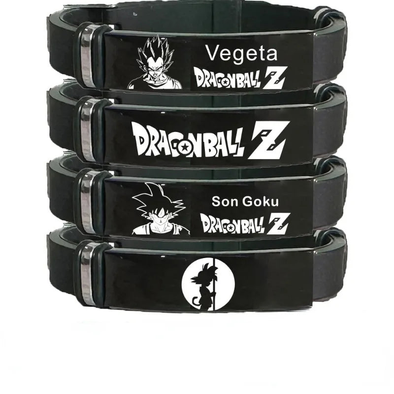 Black bracelet - white Dragon Ball Z logo