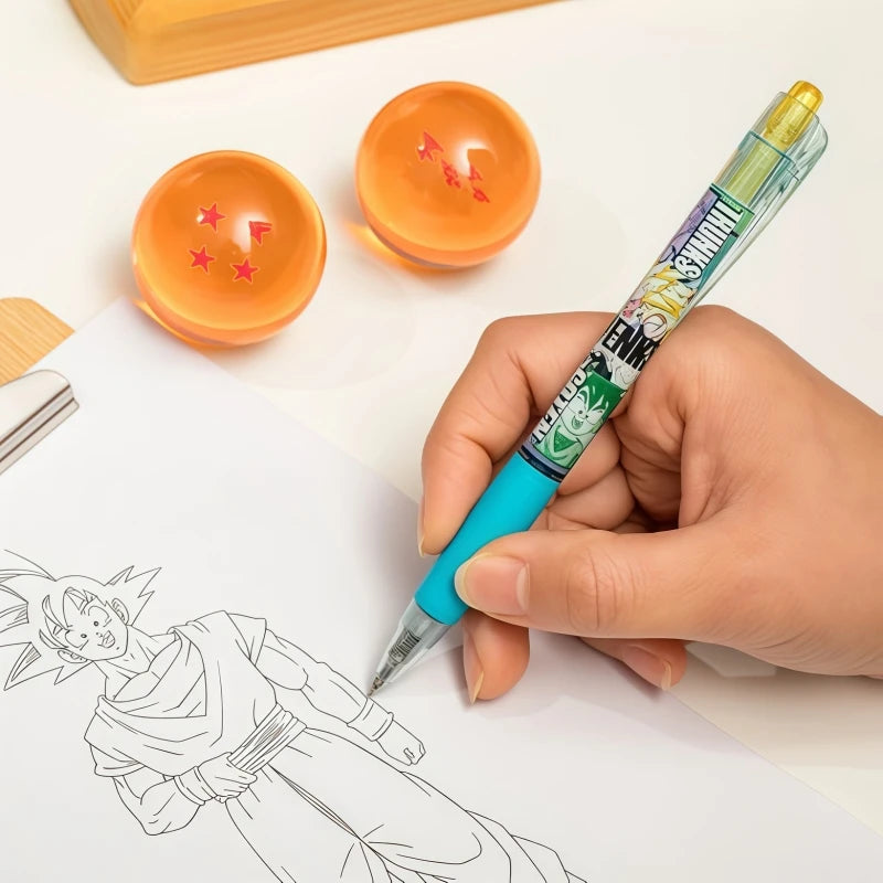 Stylo gel rose 0,5 mm Dragon Ball - Majin Buu et ses transformations