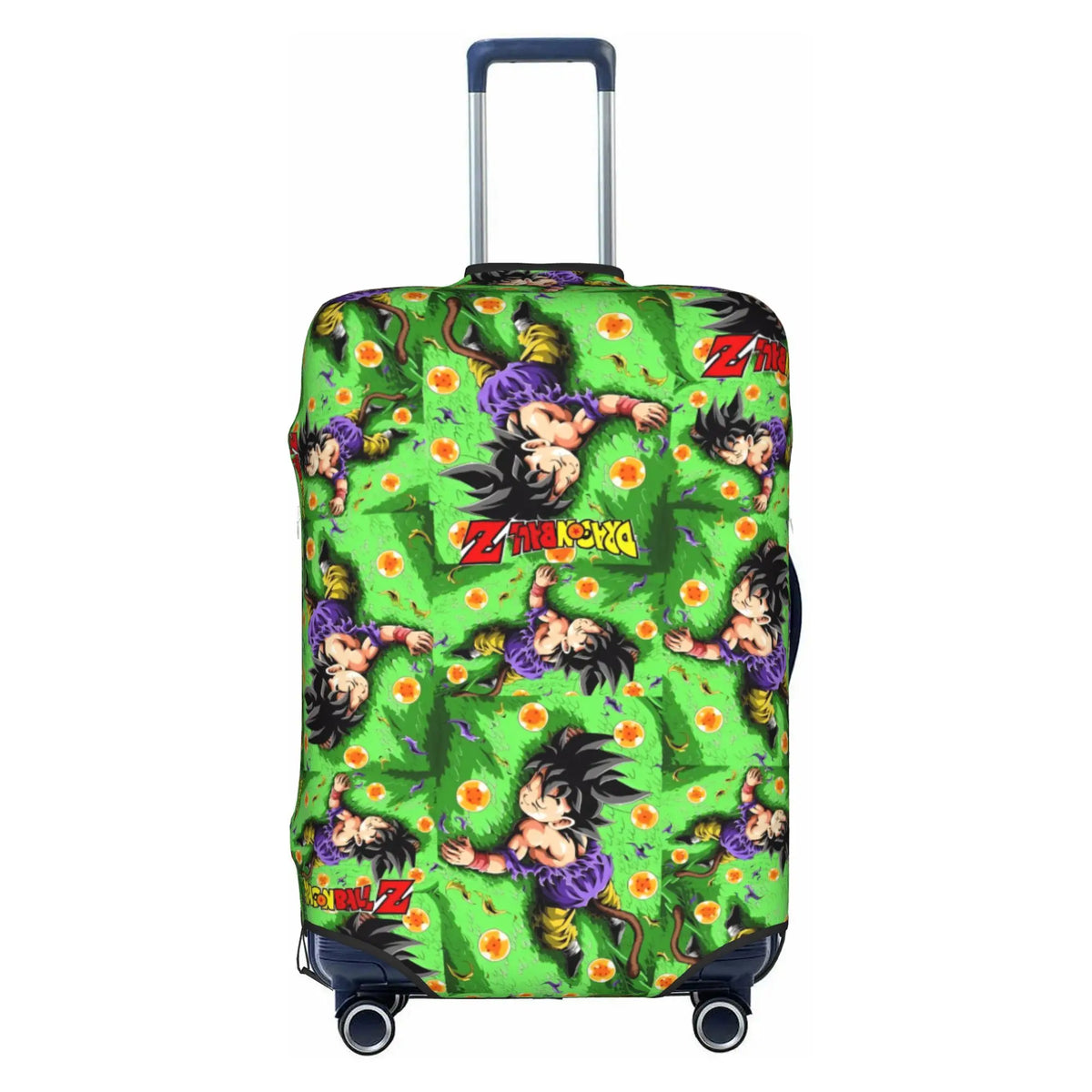 Housse de valise dorée Dragon Ball - Goku Super Saiyan et kanji Go