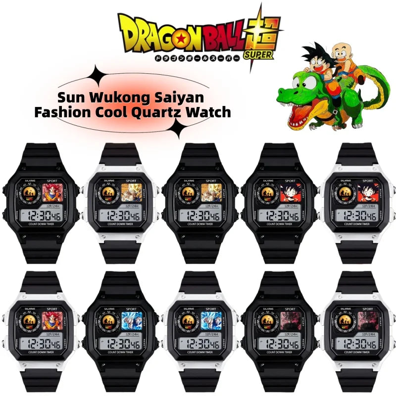 Dragon Ball Black Digital Watch - Goku Super Saiyan God