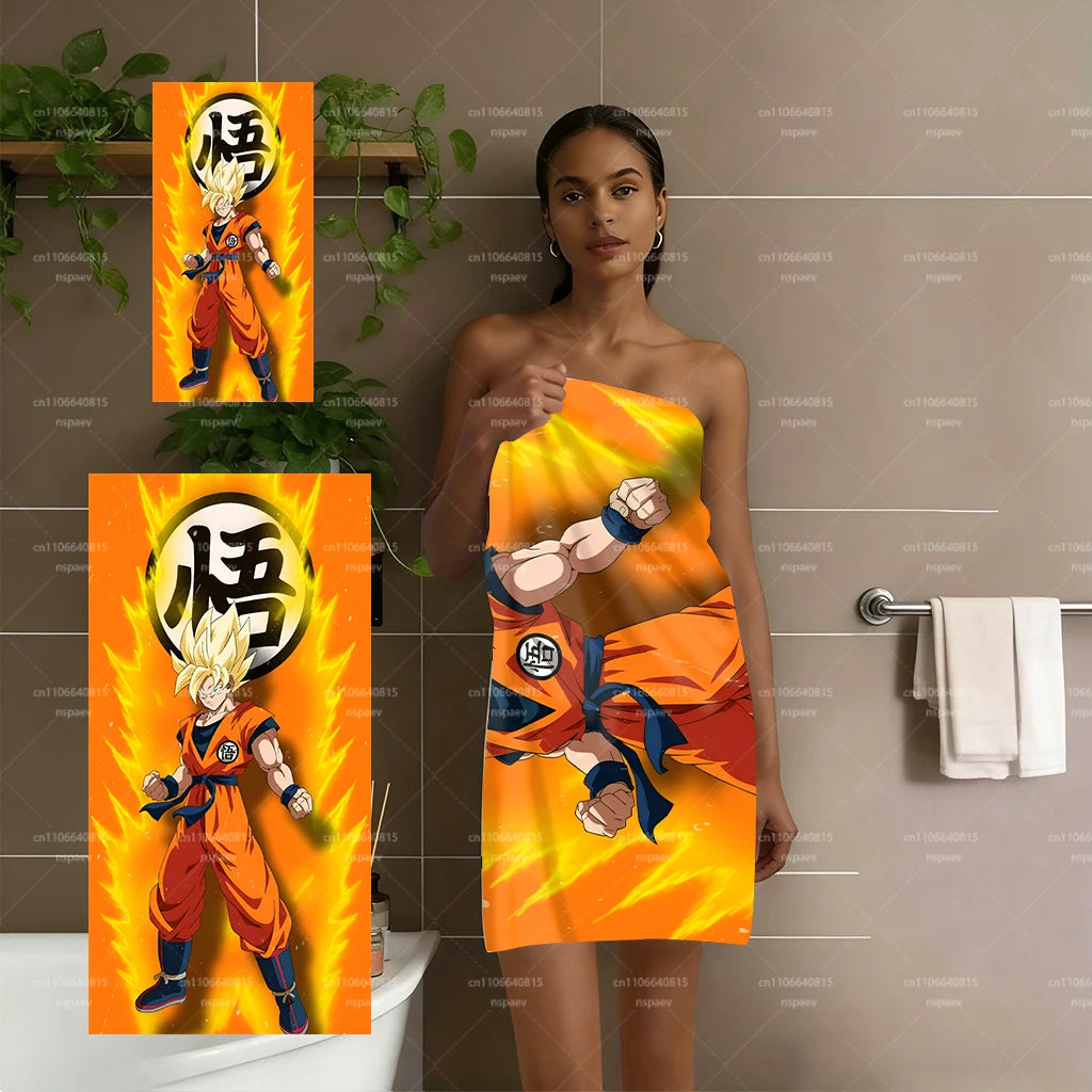 Telo mare arancione Dragon Ball - Goku Super Saiyan e kanji Go