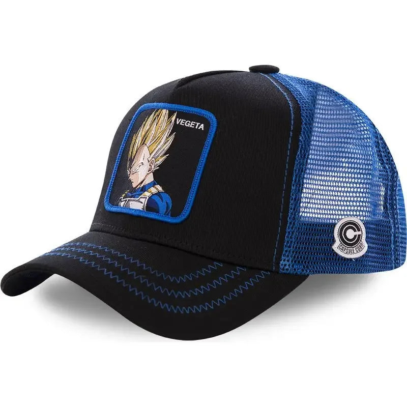 Cappellino nero e bianco Dragon Ball - Majin Vegeta in patch