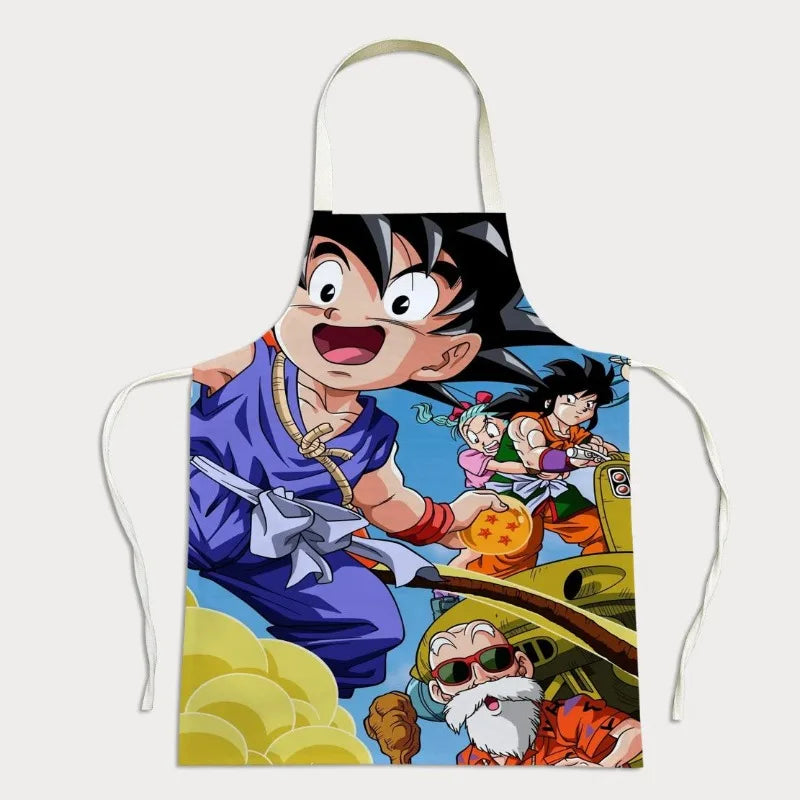 Tablier de cuisine Dragon Ball - Goku enfant et kanji Go