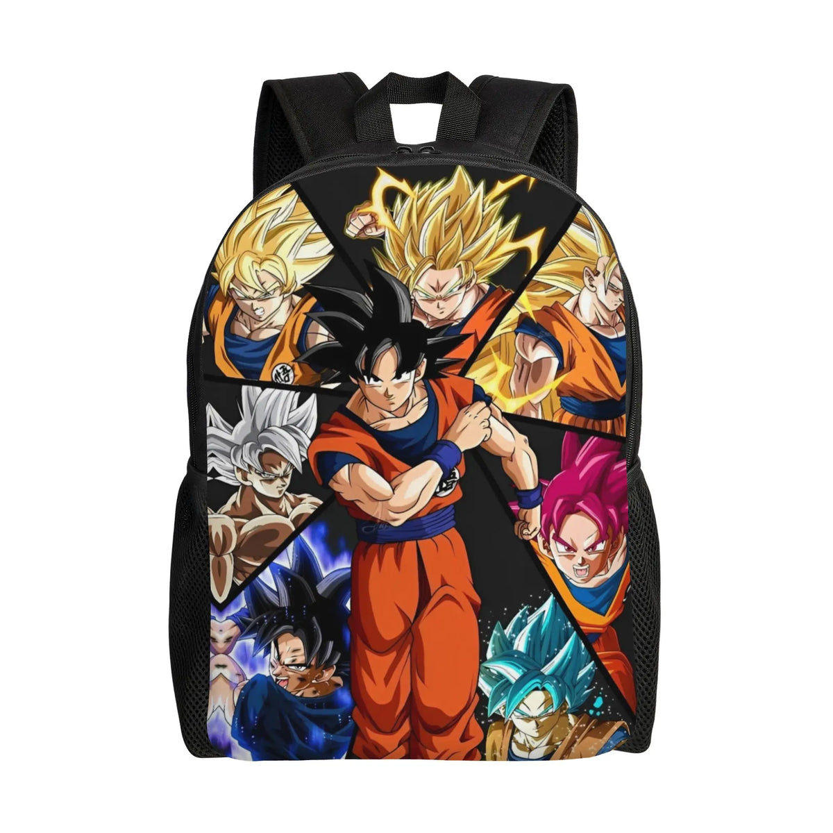 Schwarzer Rucksack Dragon Ball - Goku und Kamehameha ray blue