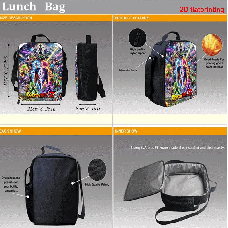 Ensemble sac à dos Dragon Ball - Goku Yamcha et Tenshinhan
