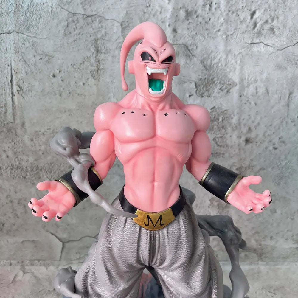 Dragon Ball Figur - Kid Buu schreit auf felsiger Basis