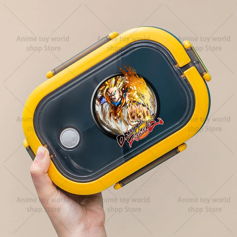 Yellow Dragon Ball - Goku und Vegeta Snack-Box in einem goldenen Kreis