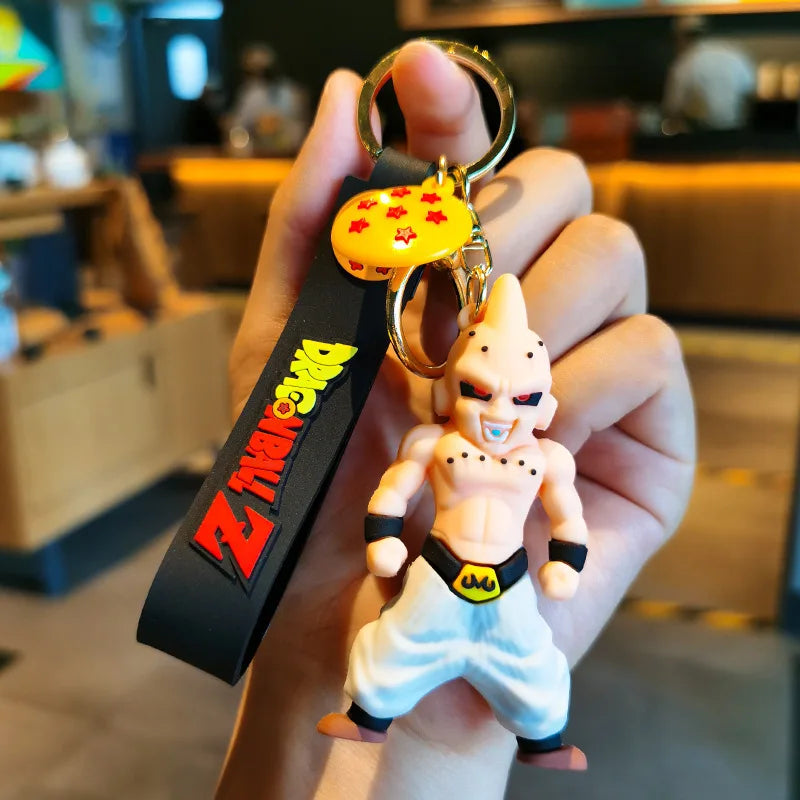 Porte-clés Dragon Ball Kid Buu avec lanière noire