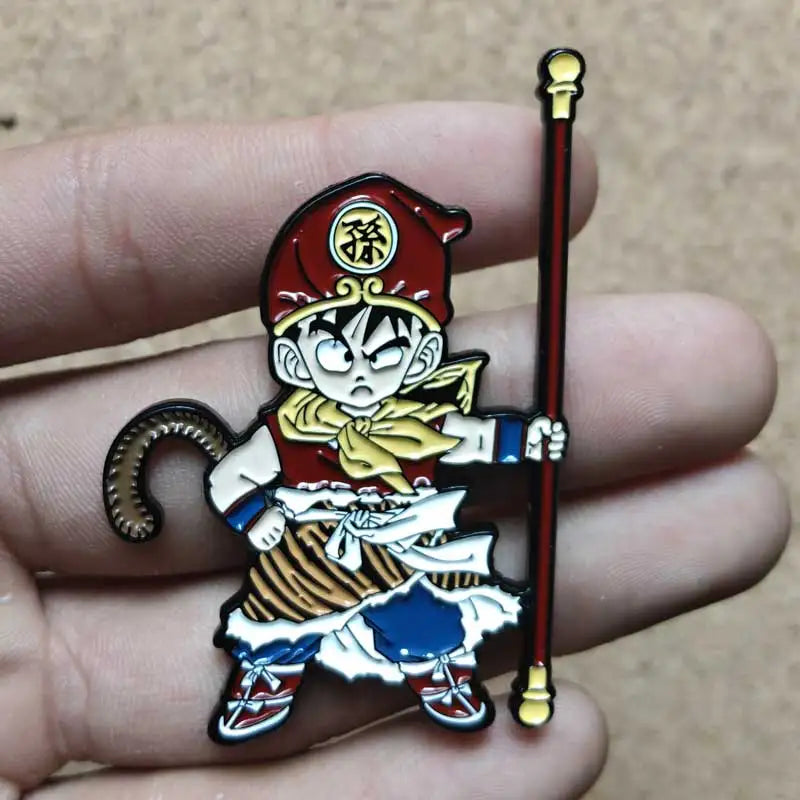 Dragon Ball pin - Child Gohan with red stick