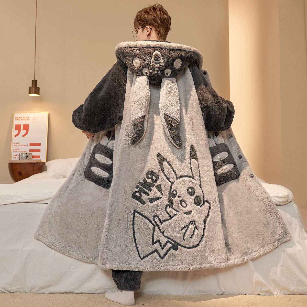 Robe de chambre grise - Pikachu Pokémon