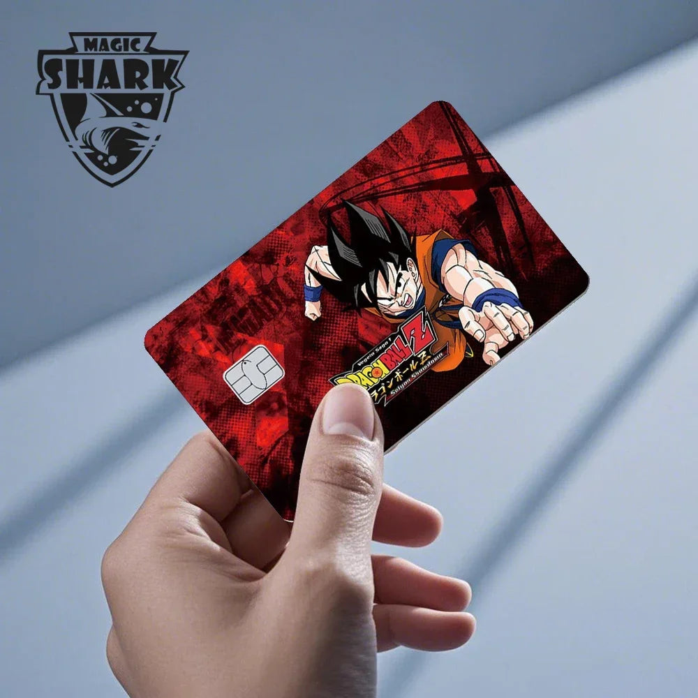 Dragon Ball Red Credit Card Sticker - Goku en Z logo