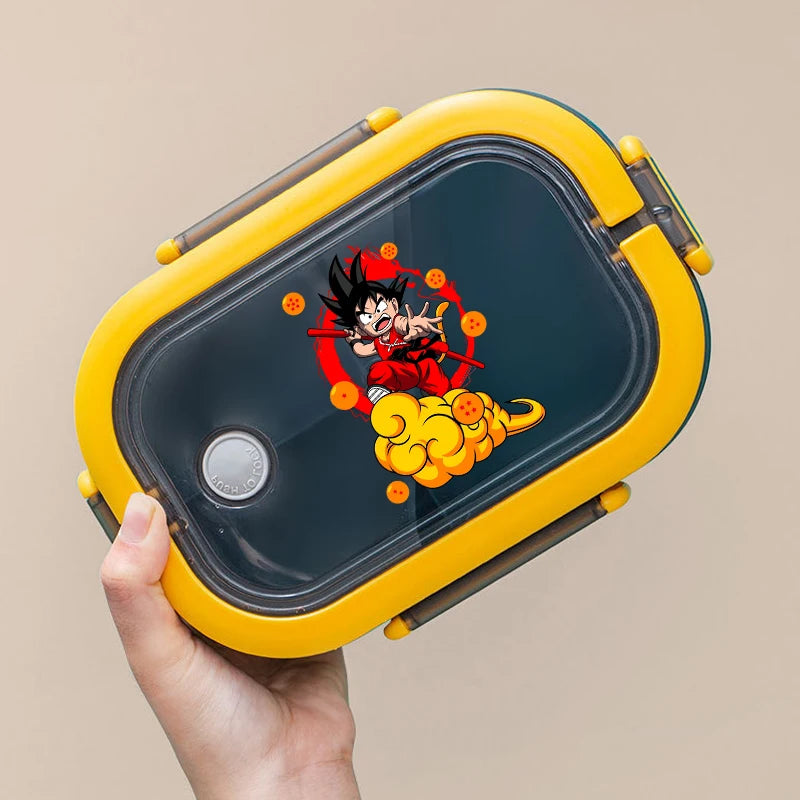 Portamerenda giallo Dragon Ball - Goku bambino su nuvola arancione e disco rosso