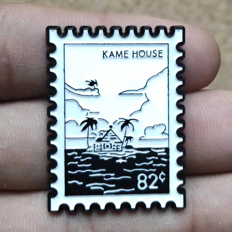 Dragon Ball Pin - Kame House in postal stamp