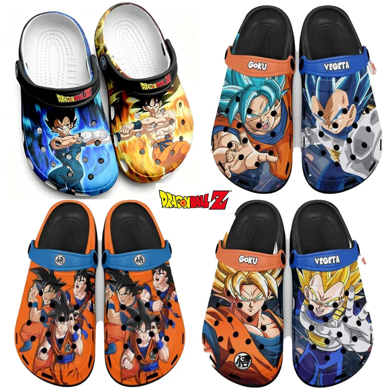 Sabots orange et bleus Dragon Ball - Goku et Vegeta Super Saiyan