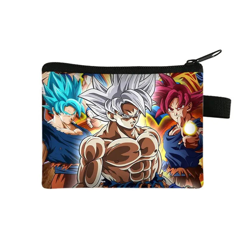 Portamonete con cerniera Dragon Ball Goku e guerrieri Saiyan
