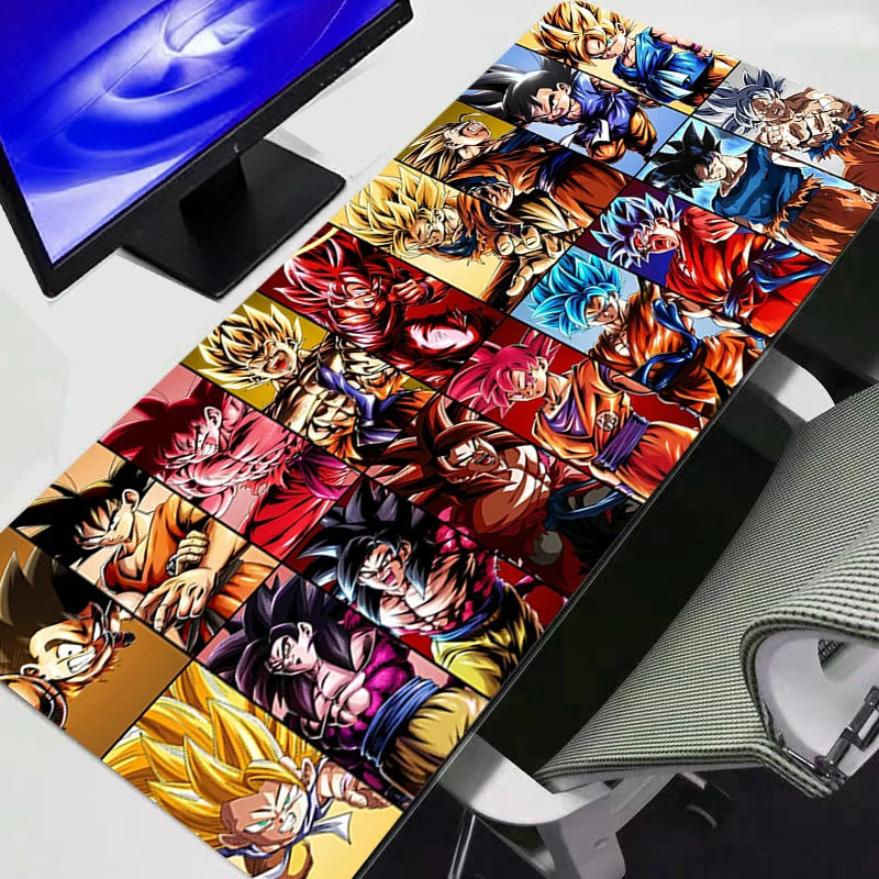 Tapis de souris multicolore Dragon Ball - Goku God et guerriers en combat