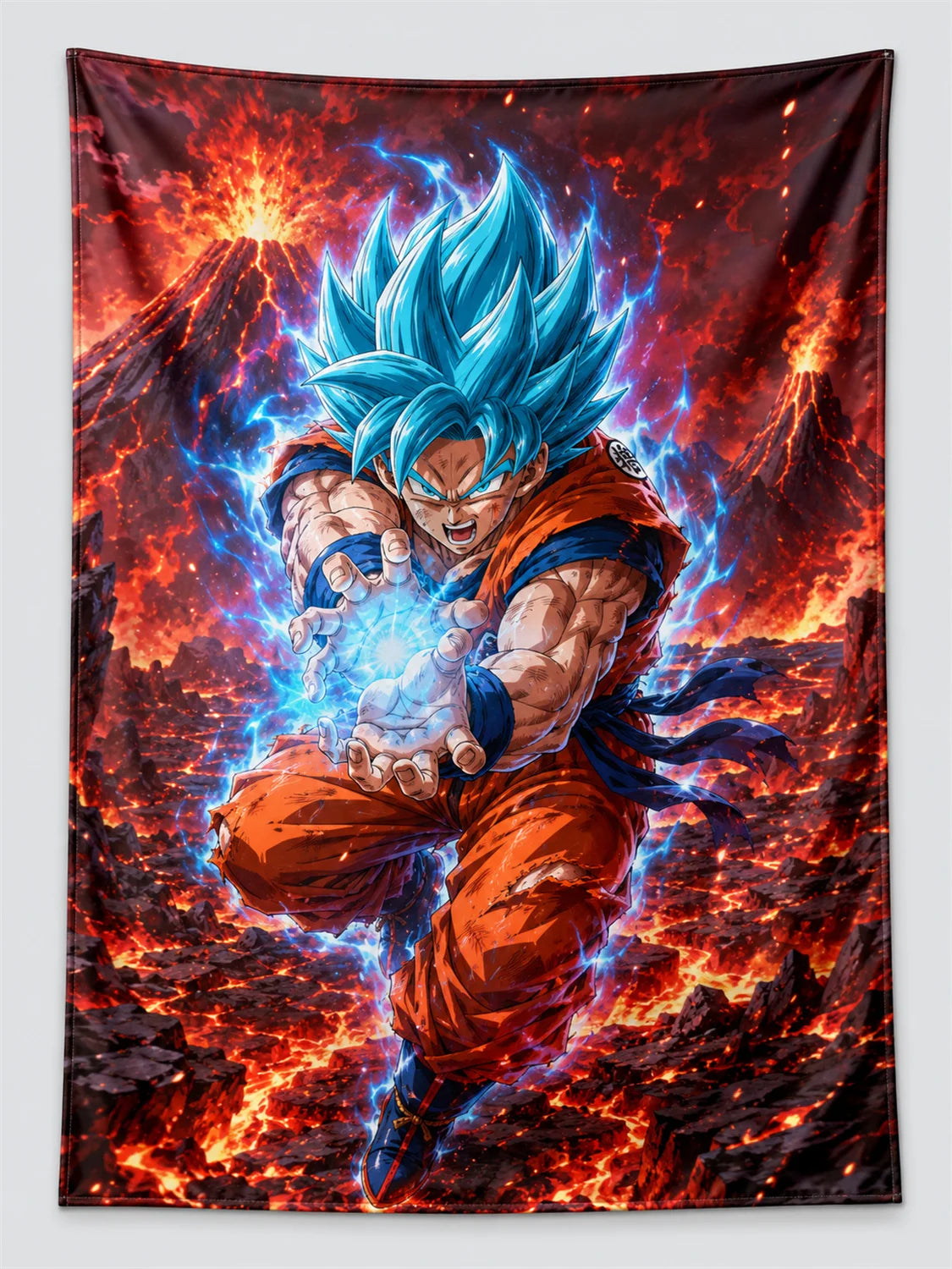 Dragon Ball Wand hängen - Goku Super Saiyan von hinten und Shenron
