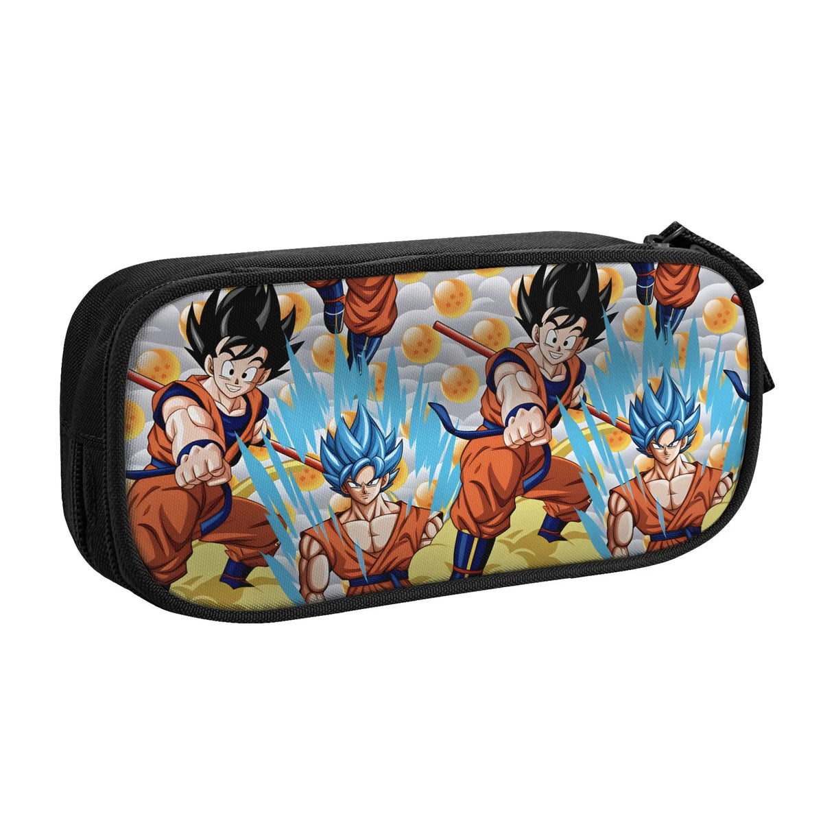 Estuche de Dragon Ball - Goku y Super Saiyan Blue en retratos repetidos