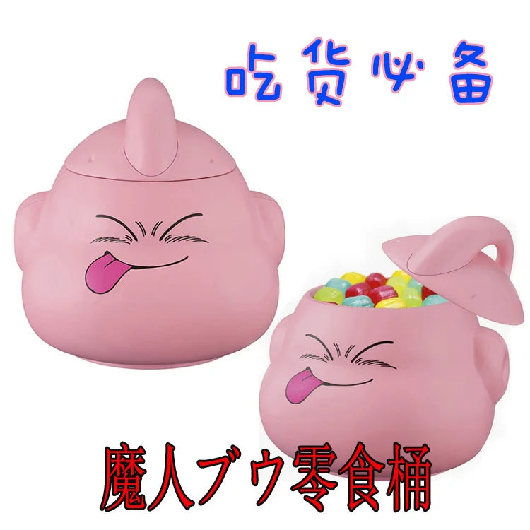 Tasse rose à couvercle Dragon Ball - Majin Buu tirant la langue