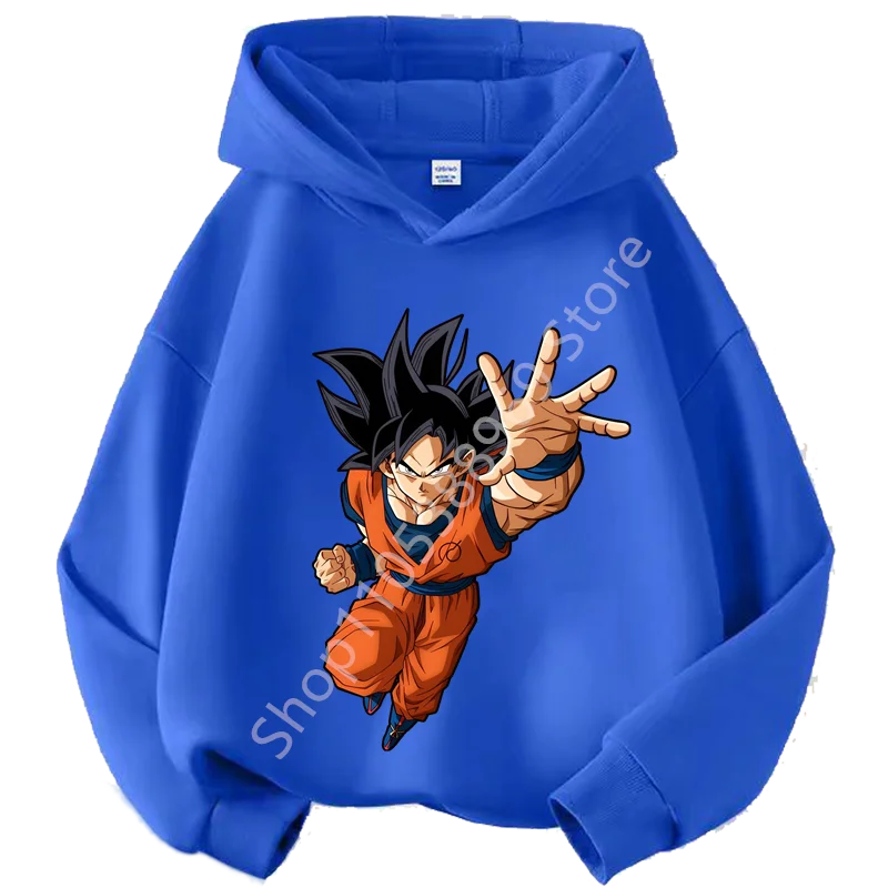 Blue Hoodie für Kind Dragon Ball - Goku mit verlängertem Arm