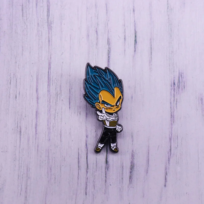 Spilla Dragon Ball - Vegeta Super Saiyan Blu chibi