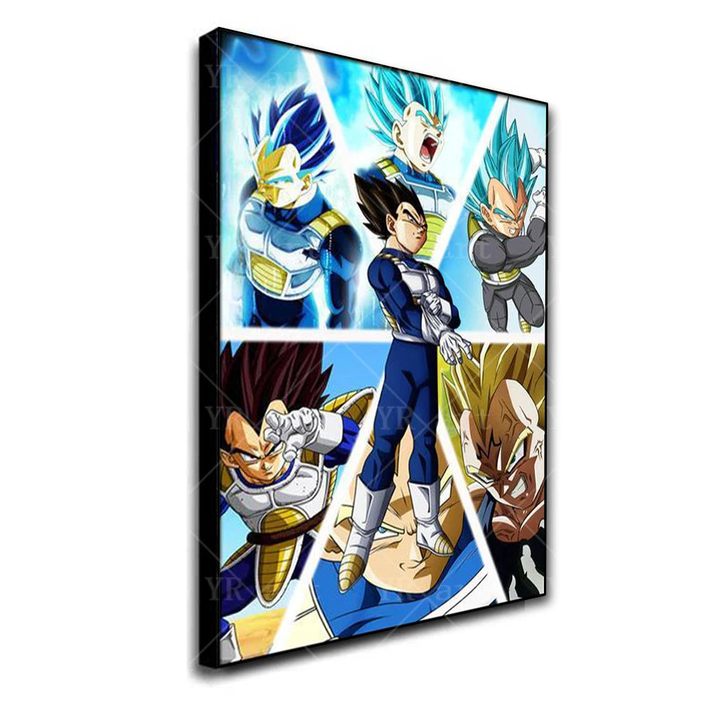 Poster vertical Dragon Ball - Vegeta et ses transformations en armure