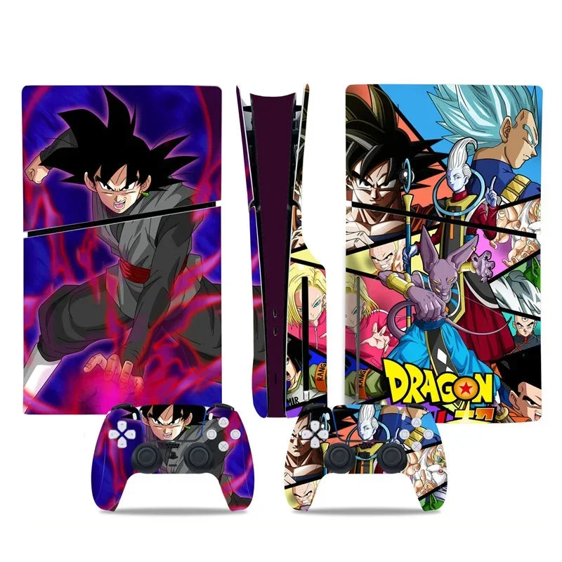 Sticker de console Dragon Ball - Goku et Vegeta Blue sous les boules de cristal