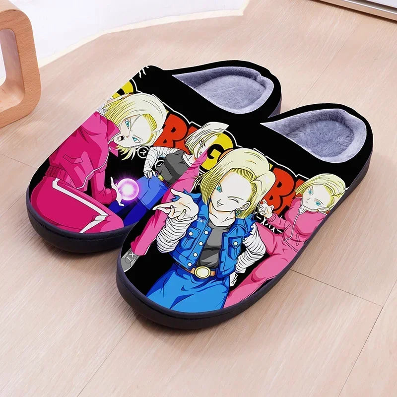 Chaussons Dragon Ball - C18 en tenue rose et bleue