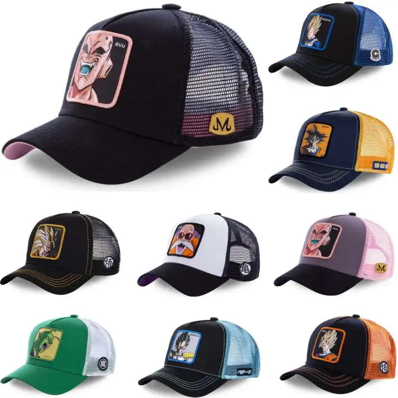 Witte en bordeaux Dragon Ball cap - Master Roshi in aanval