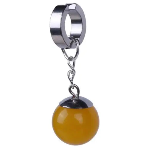 Dragon Ball Silber Potara Ohrring - gelbe Perle