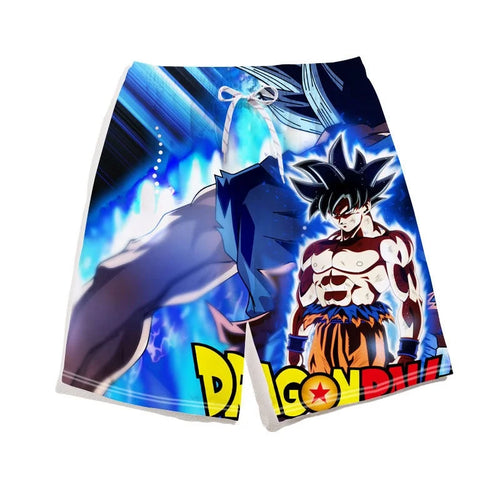 Dragon Ball Electric Blue Bath Shorts - Goku Ultra Instinct