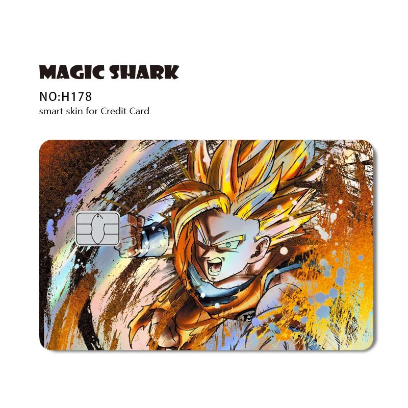 Dragon Ball Bankkarte Aufkleber - Saiyan Krieger