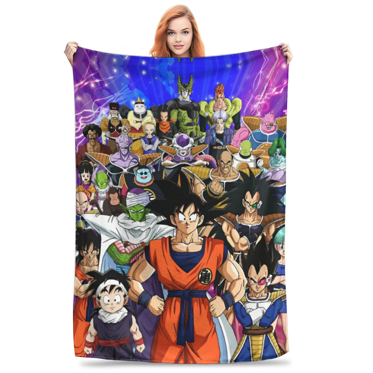 Plaid Dragon Ball - Goku davanti ai suoi compagni