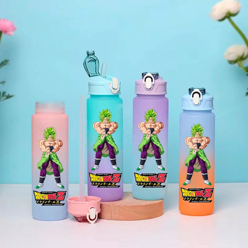 Borraccia pastello con laccetto Dragon Ball - Goku e trasformazioni Saiyan