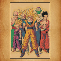 Super Saiyan Goku at the center of the Z Warriors