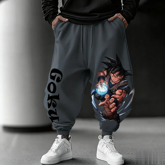 Dragon Ball joggingbroek - Goku Kamehameha houtskool grijs