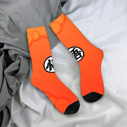 Calzini arancioni Dragon Ball - kanji Go bianco e nero