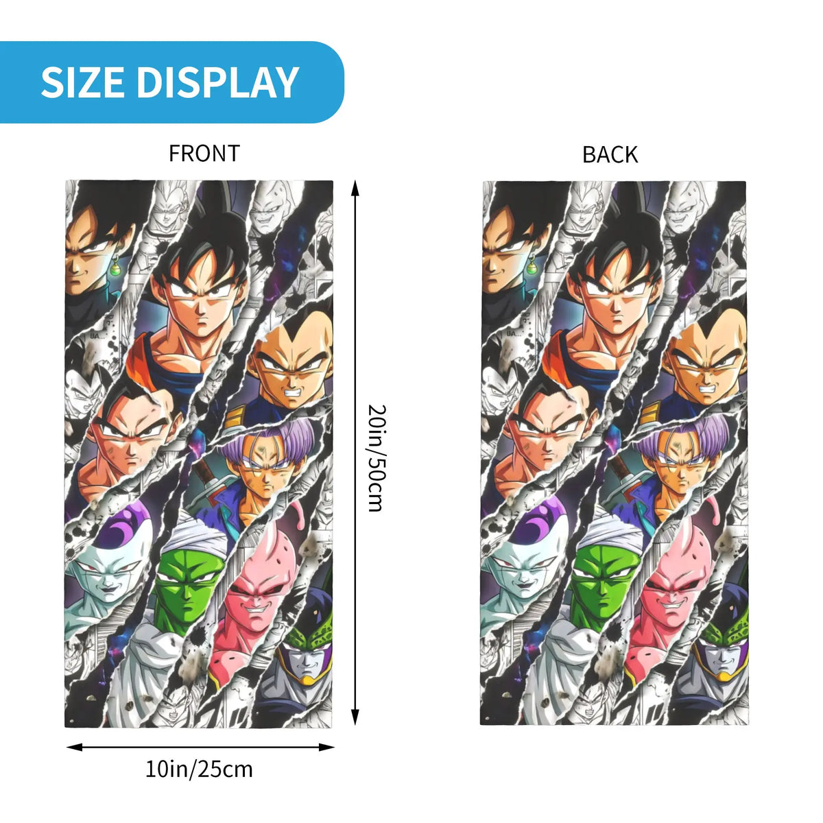 Dragon Ball black neck tower - Goku and his portrait Super Saiyan