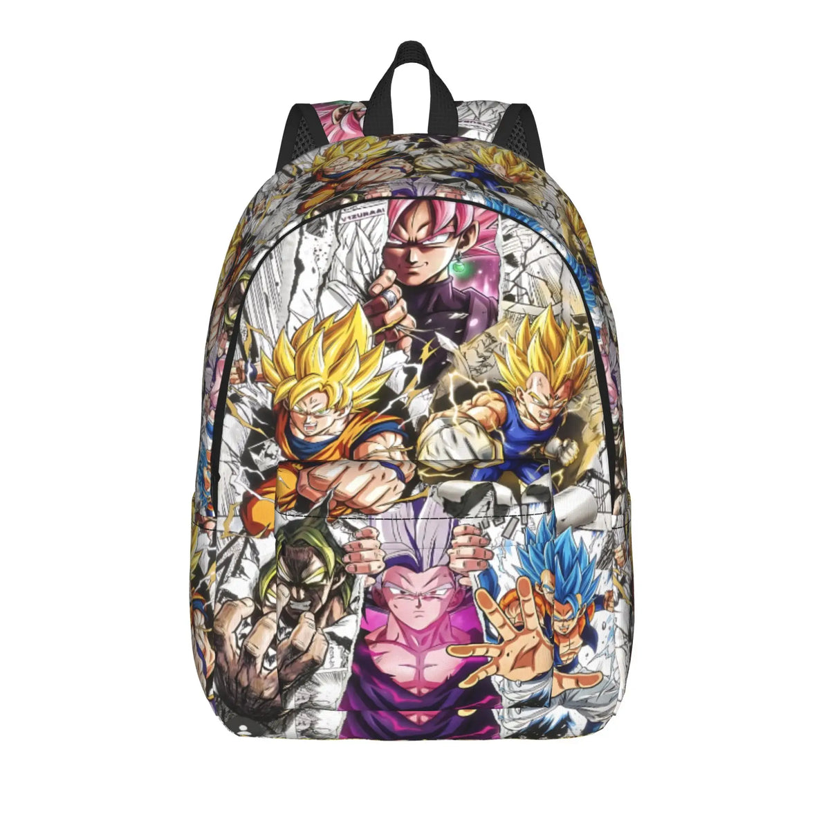Sac à dos multicolore Dragon Ball - Goku et transformations en collage