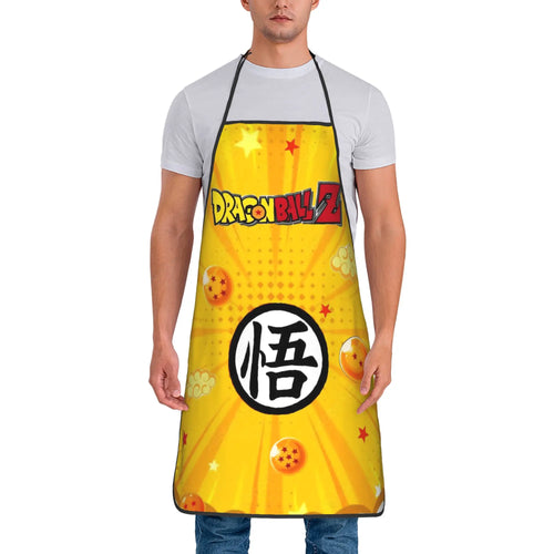 Dragon Ball yellow apron - Go kanji and crystal balls