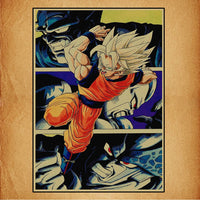 Goku Super Saiyan en scènes d'action