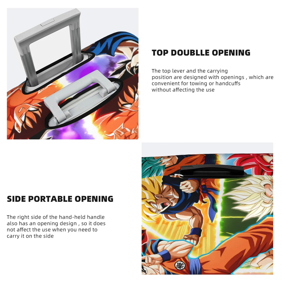 Housse de valise Dragon Ball - Portraits des personnages en mosaïque