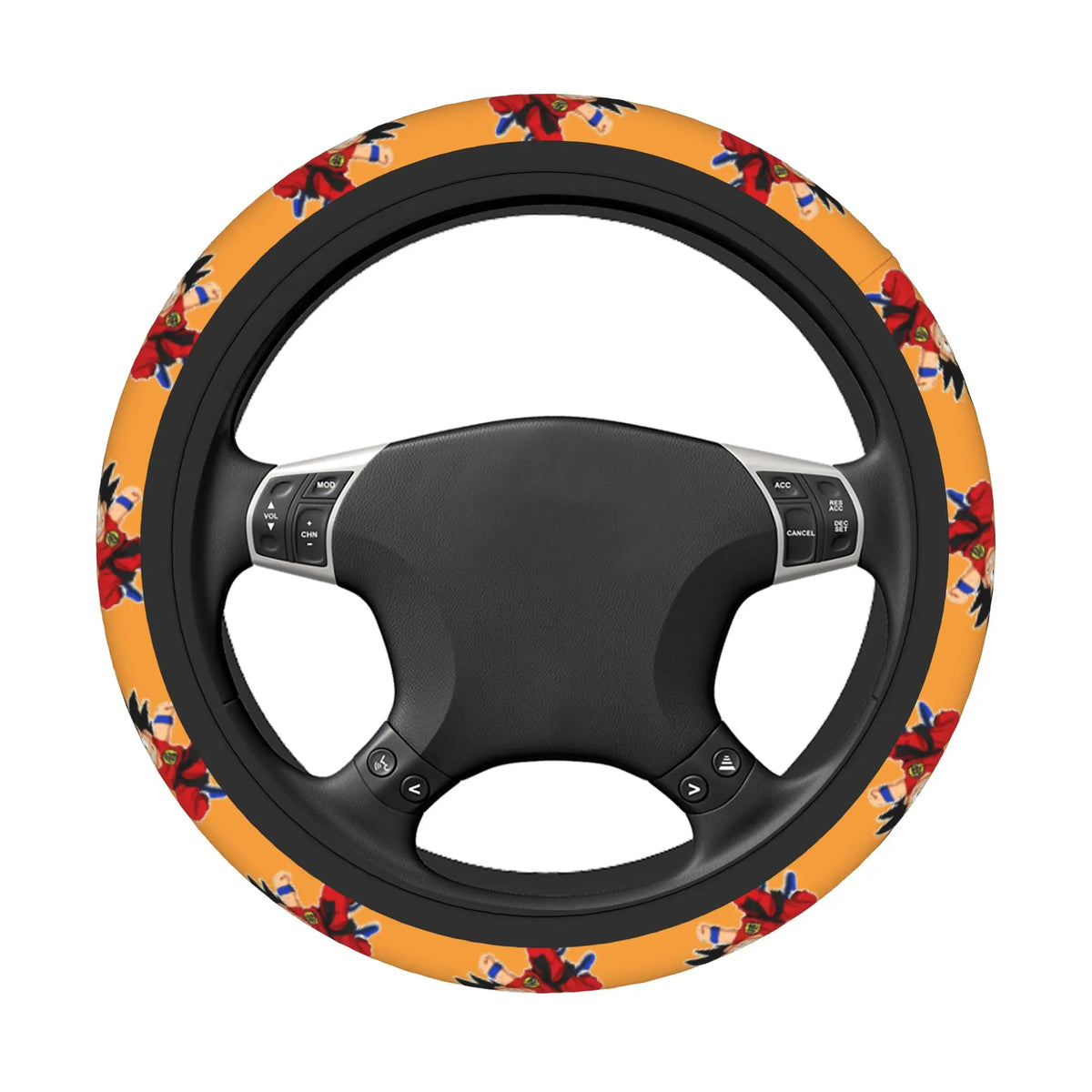 Dragon Ball Orange Wheel Cover - Goku Super Saiyan in small patterns