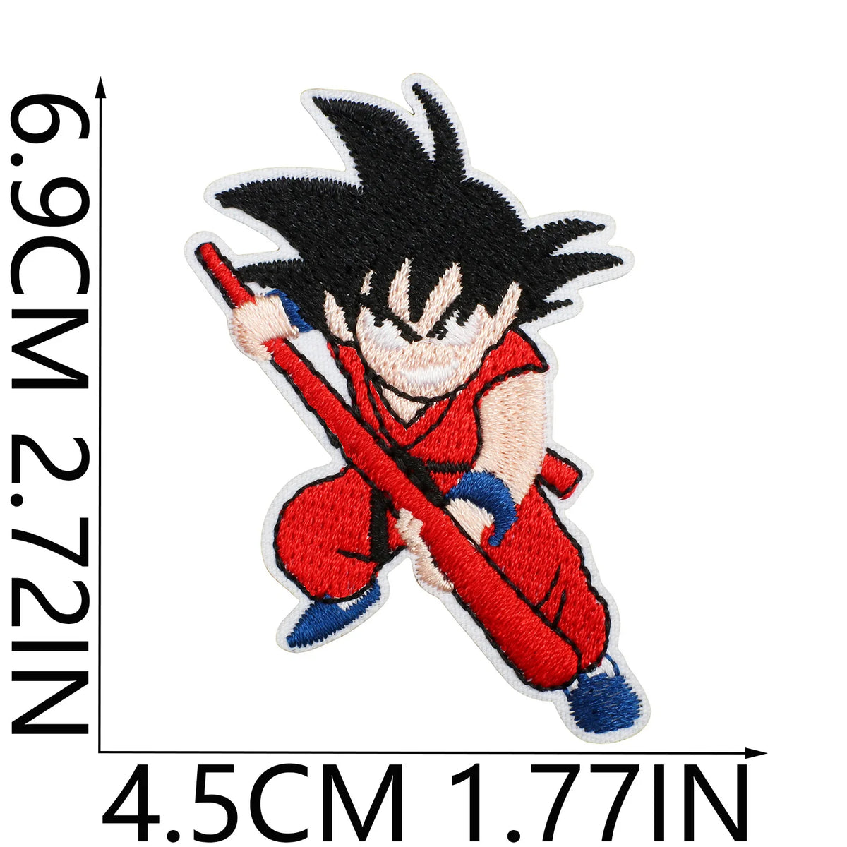 Toppa ricamata Dragon Ball - Goku bambino con il suo bastone